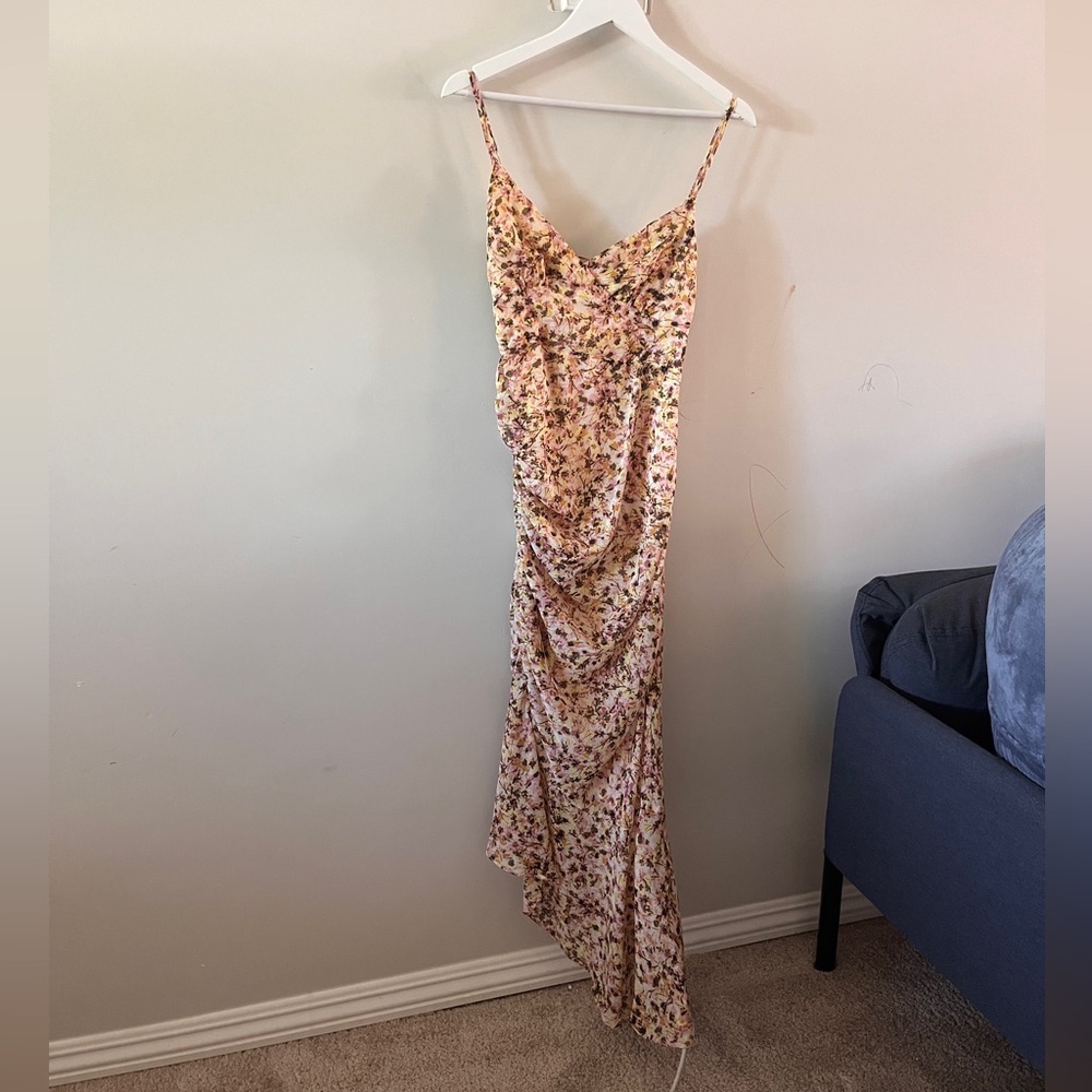 Lush Floral Spaghetti Strap Dress